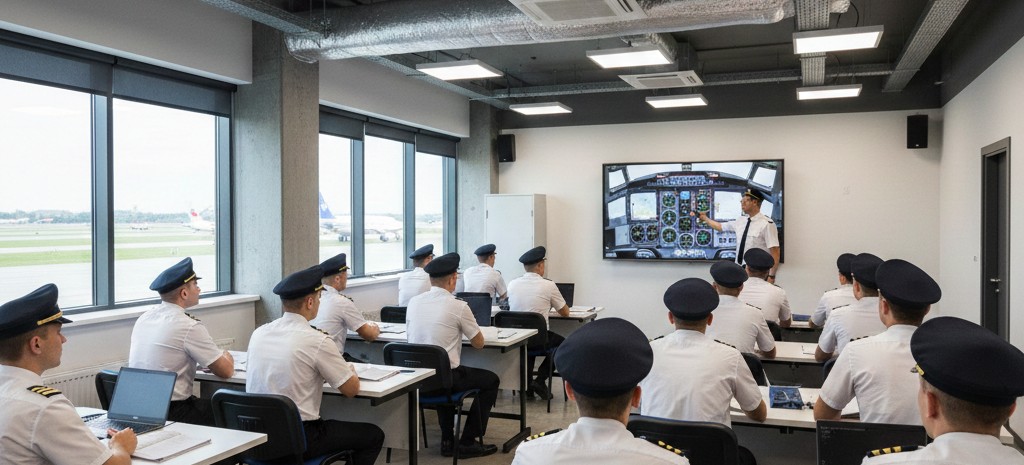 students attending class of pilot traing by retro aviation in kannur, kerala